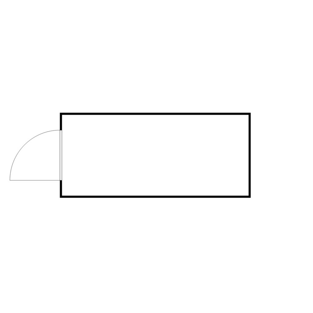 Produktabbildung Nr. 2: FLADAFI® Materialcontainer 10m², verzinkt, zerlegt, mit Holzfußboden, Maße außen 5080x2170x2150 mm, Einzelflügeltür, mittig in Stirnseite