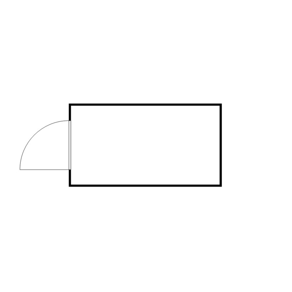 Produktabbildung Nr. 2: FLADAFI® Materialcontainer 8m², verzinkt, zerlegt, ohne Boden, Maße außen 4050x2170x2115 mm, Einzelflügeltür, mittig in Stirnseite