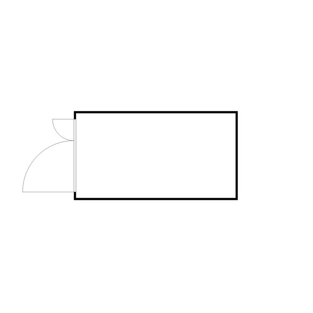 Produktabbildung Nr. 2: FLADAFI® Materialcontainer 8m², verzinkt, zerlegt, ohne Boden, Maße außen 4050x2170x2115 mm, Doppelflügeltür (asymmetrische Teilung), mittig in Stirnseite