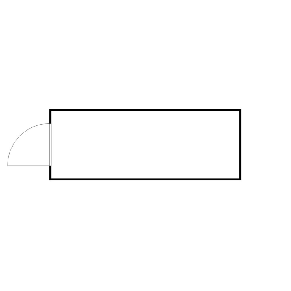 Produktabbildung Nr. 2: FLADAFI® Materialcontainer 12m², verzinkt, zerlegt, mit Holzfußboden, Maße außen 6080x2170x2150 mm, Einzelflügeltür, mittig in Stirnseite