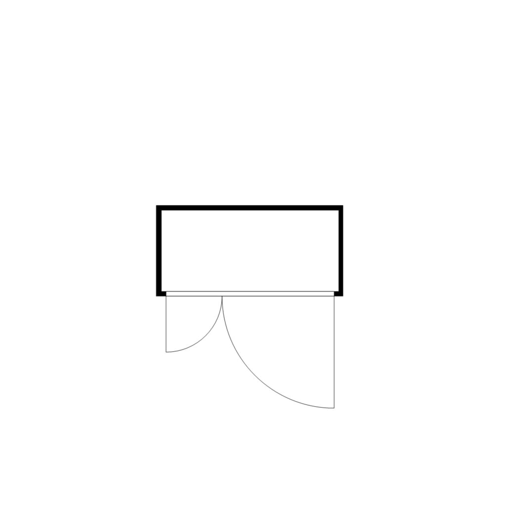 Produktabbildung Nr. 2: FLADAFI® Materialcontainer, verzinkt, zerlegt, 2 m², ohne Boden, HxBxT 2.115 x 2.100 x 1.140 mm, Doppelflügeltür (asymmetrische Teilung), mittig in Breitseite