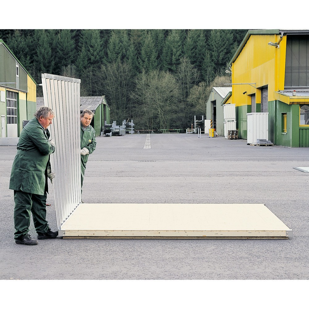Produktabbildung Nr. 5: FLADAFI® Materialcontainer Einzelmodul, HxBxT 2.150 x 5.080 x 2.170 mm, zerlegt, Holzfußboden, verzinkt