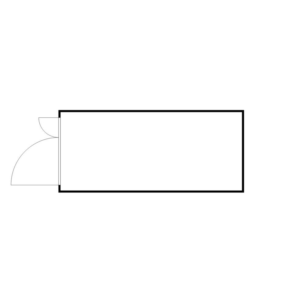 Produktabbildung Nr. 2: FLADAFI® Materialcontainer 10m², isoliert, mit isoliertem Boden, Maße außen 5080x2170x24500 mm, Doppelflügeltür (asymmetrische Teilung), mittig in Stirnseite