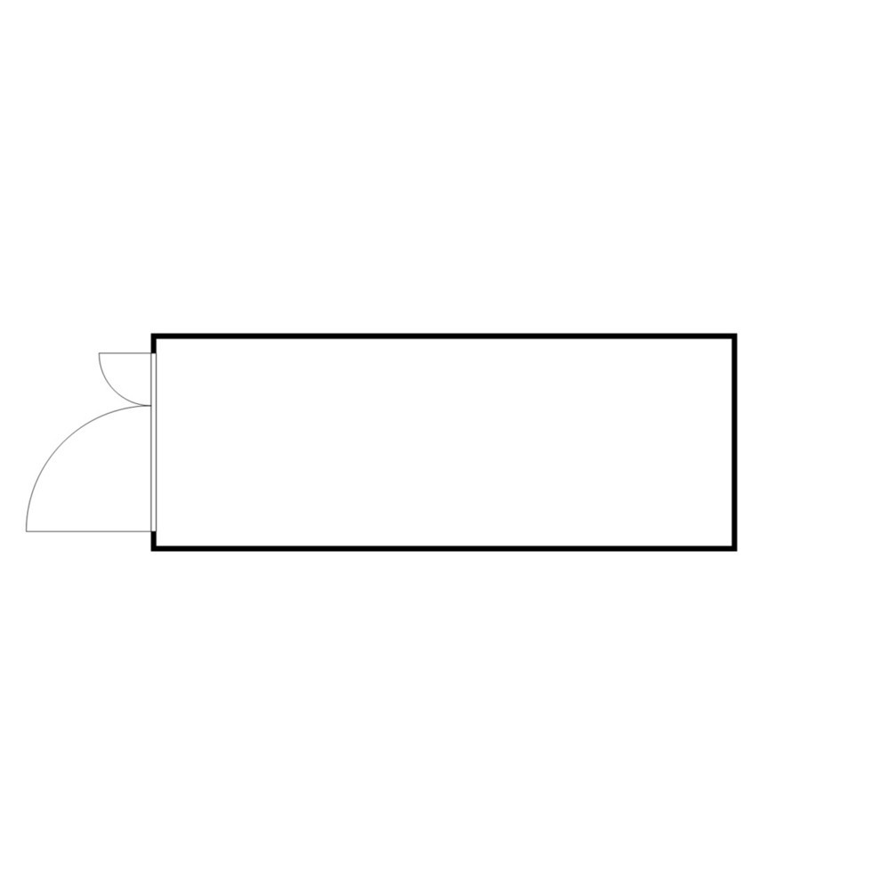 Produktabbildung Nr. 2: FLADAFI® Materialcontainer 12m², isoliert, mit isoliertem Boden, Maße außen 6080x2170x2500 mm, Doppelflügeltür (asymmetrische Teilung), mittig in Stirnseite