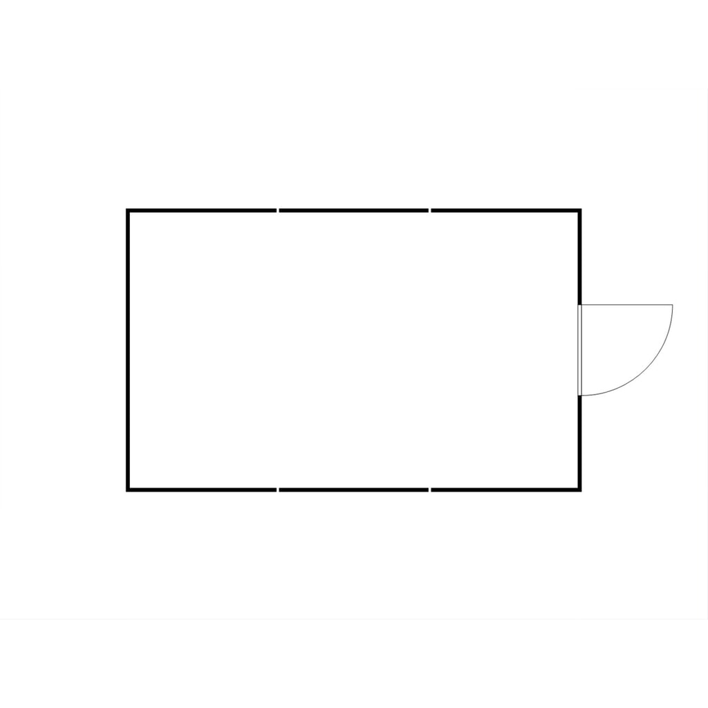 Produktabbildung Nr. 2: FLADAFI® Materialcontainer-Kombination, isoliert, 25 m², mit Holzfußboden, HxBxT 2.405 x 4.050 x 6.520 mm, Einzelflügeltür, mittig in Stirnseite