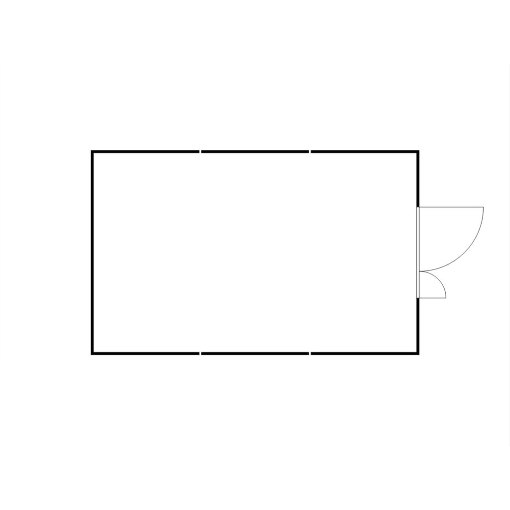 Produktabbildung Nr. 2: FLADAFI® Materialcontainer-Kombination, isoliert, 25 m², mit Holzfußboden, HxBxT 2.405 x 4.050 x 6.520 mm, Doppelflügeltür (asymmetrische Teilung), mittig in Stirnseite