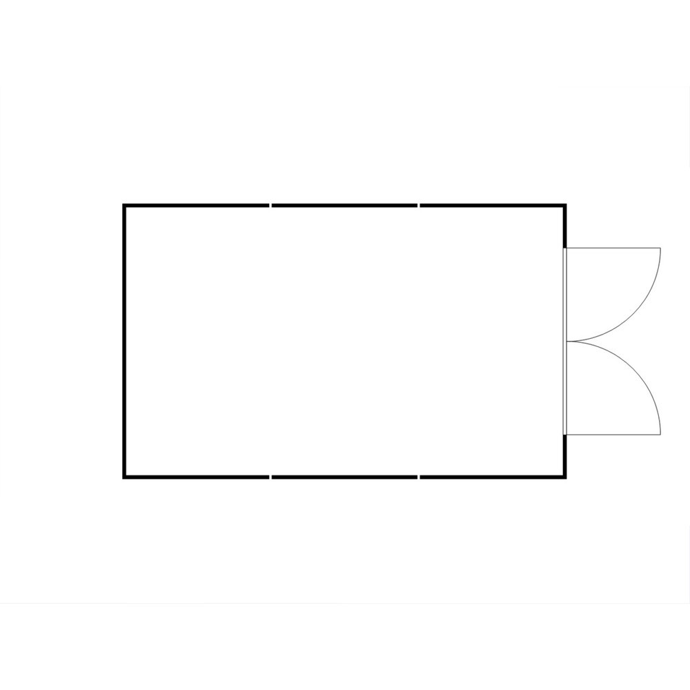 Produktabbildung Nr. 2: SAFE Tank Gefahrstoffcontainer Kombination, 3500 PLG/ALG, isoliert, vormontiert, kunststoffbeschichtet RAL 9002, Maße außen 4350x6520x2510 mm, Doppelflügeltür, mittig in Stirnseite, Lagerfläche 24 m²
