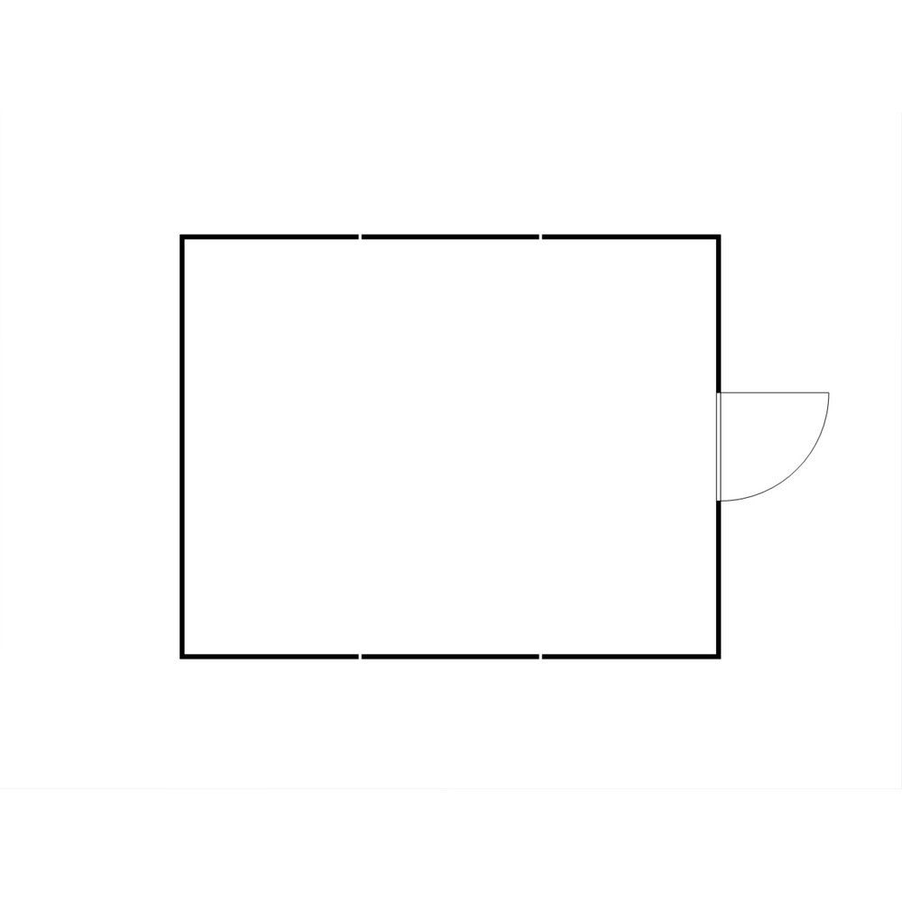 Produktabbildung Nr. 2: FLADAFI® Materialcontainer-Kombination 30m², isoliert, mit Holzfußboden, Maße außen 5080x6520x2405 mm, Einzelflügeltür, mittig in Stirnseite