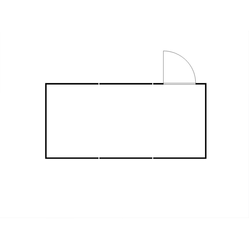 Produktabbildung Nr. 2: FLADAFI® Materialcontainer-Kombination 18m², zerlegt, ohne Boden, Maße außen 3050x6520x2115 mm, Einzelflügeltür, mittig im Modul
