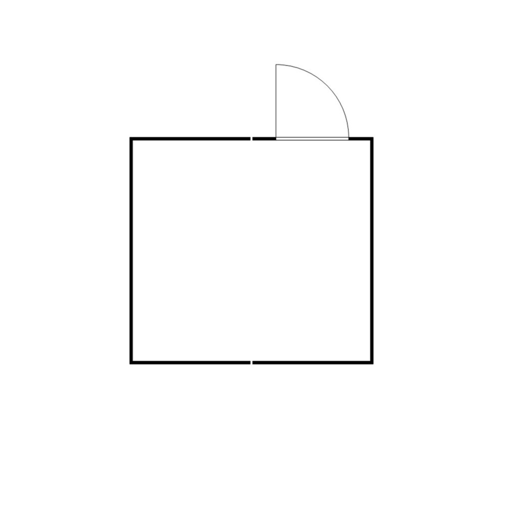 Produktabbildung Nr. 2: FLADAFI® Materialcontainer-Kombination 16m², zerlegt, ohne Boden, Maße außen 4050x4340x2115 mm, Einzelflügeltür, mittig im Modul