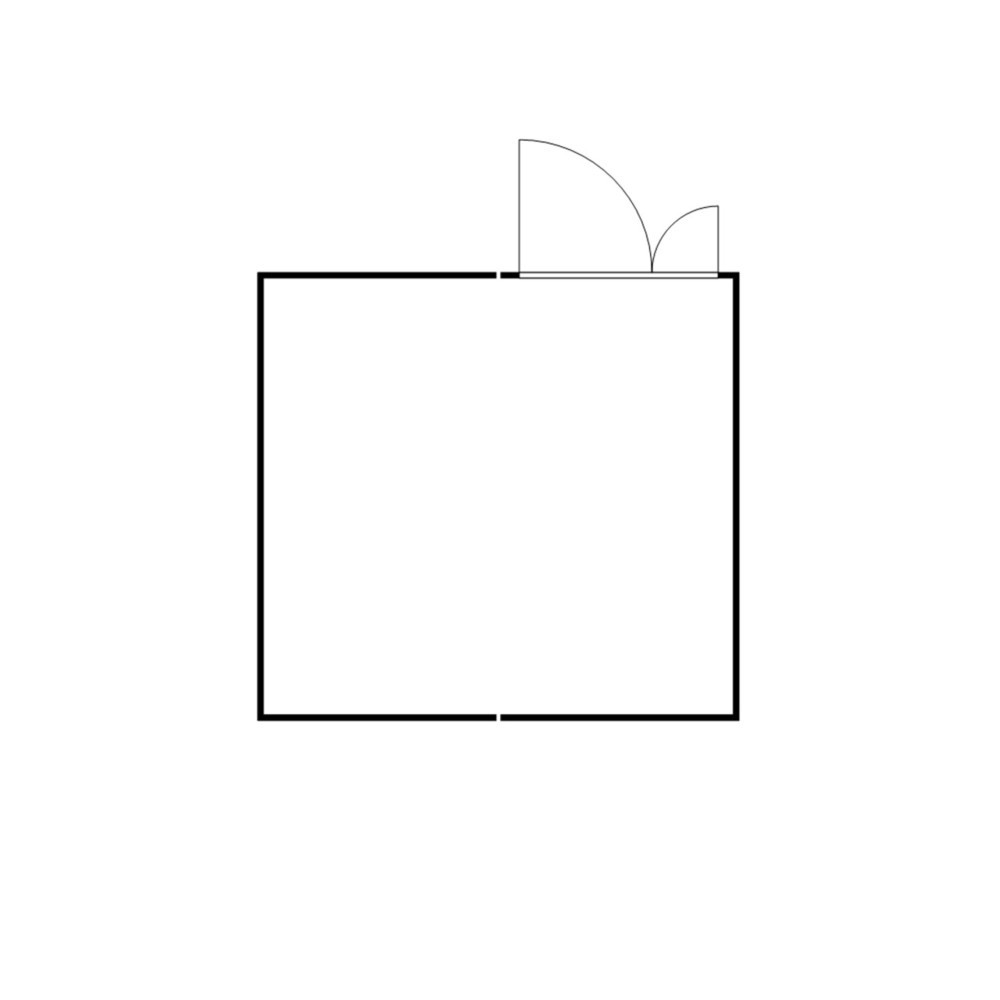 Produktabbildung Nr. 2: FLADAFI® Materialcontainer-Kombination 16m², zerlegt, ohne Boden, Maße außen 4050x4340x2115 mm, Doppelflügeltür (asymmetrische Teilung), mittig im Modul