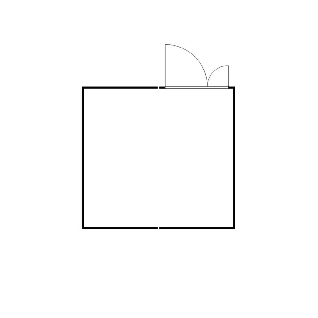 Produktabbildung Nr. 2: FLADAFI® Materialcontainer-Kombination, zerlegt, 16 m², ohne Boden, HxBxT 2.115 x 4.050 x 4.340 mm, Doppelflügeltür (asymmetrische Teilung), mittig im Modul