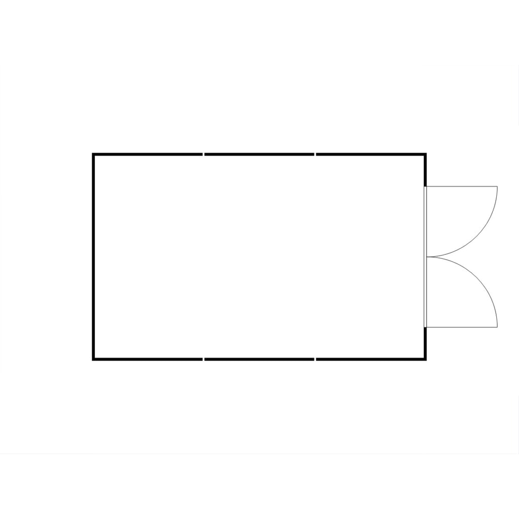 FLADAFI® Materialcontainer-Kombination, zerlegt, 25 m², ohne Boden, HxBxT 2.115 x 4.050 x 6.520 mm, Doppelflügeltür, mittig in Stirnseite Produktabbildung Nr. 2: FLADAFI® Materialcontainer-Kombination, zerlegt, 25 m², ohne Boden, HxBxT 2.115 x 4.050 x 6.520 mm, Doppelflügeltür, mittig in Stirnseite