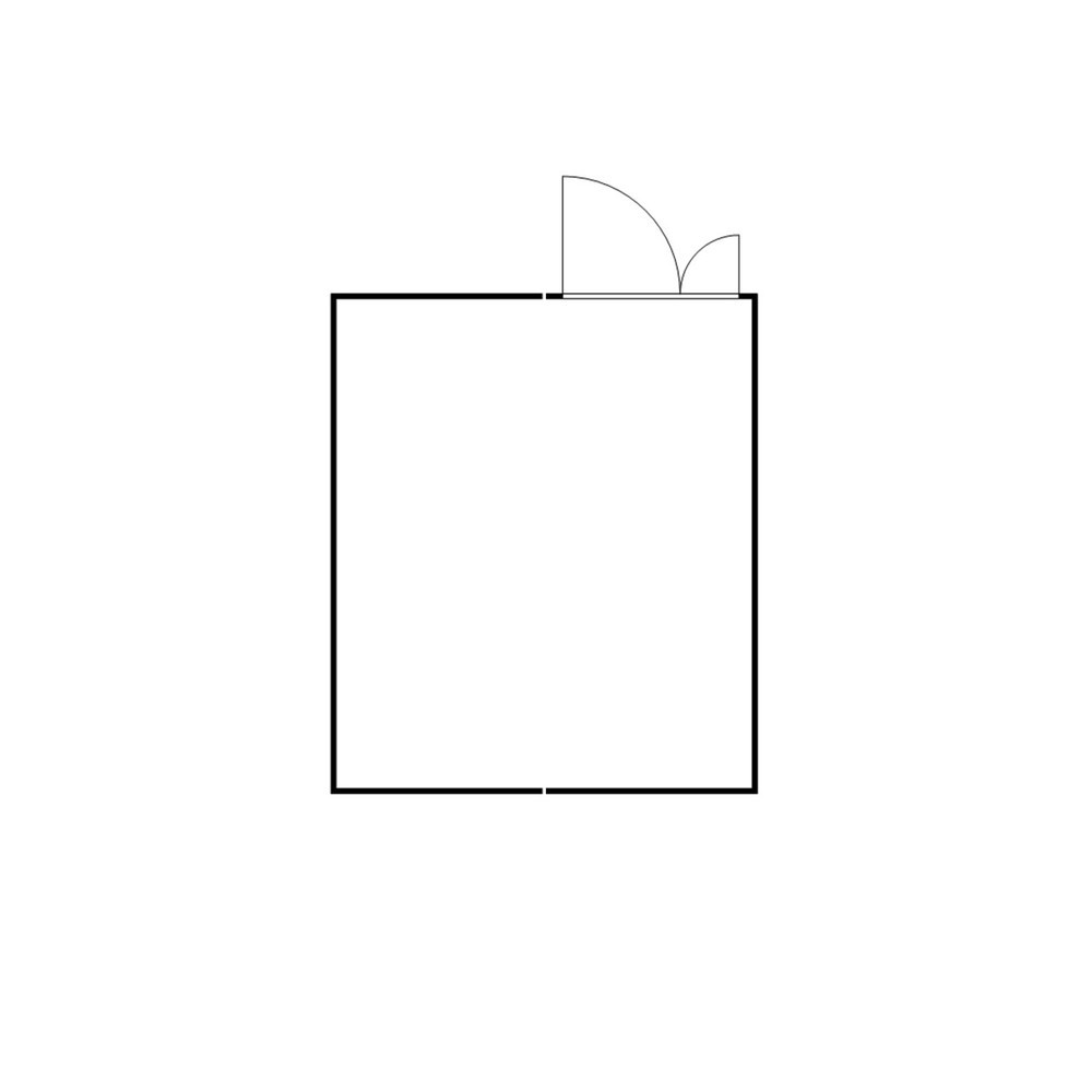 Produktabbildung Nr. 2: FLADAFI® Materialcontainer-Kombination 21m², zerlegt, ohne Boden, Maße außen 5080x4340x2115 mm, Doppelflügeltür (asymmetrische Teilung), mittig im Modul
