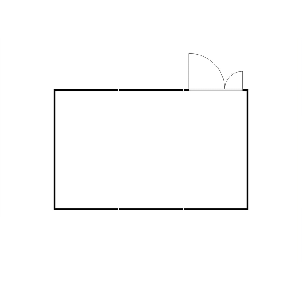 Produktabbildung Nr. 2: FLADAFI® Materialcontainer-Kombination, zerlegt, 25 m², ohne Boden, HxBxT 2.115 x 4.050 x 6.520 mm, Doppelflügeltür (asymmetrische Teilung), mittig im Modul