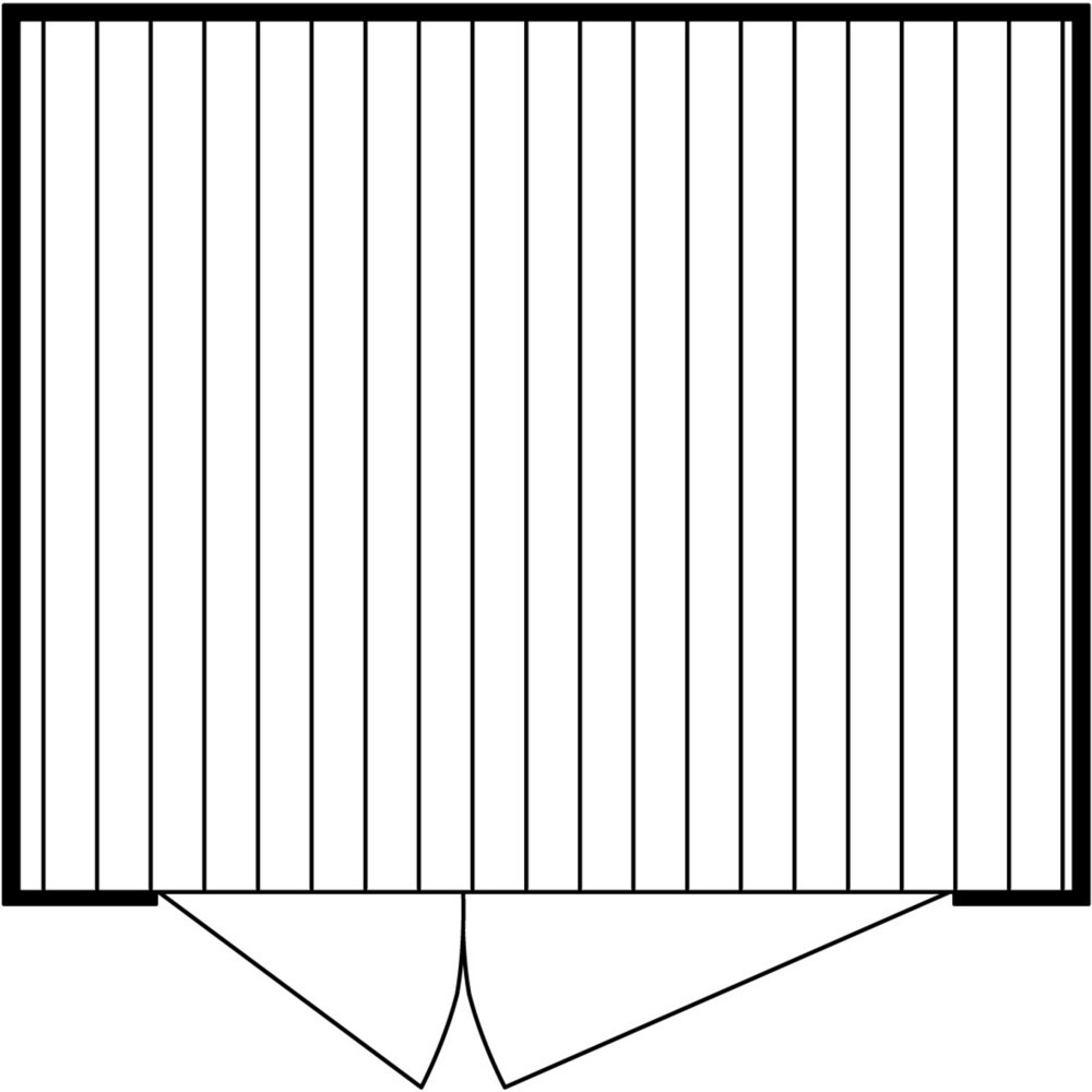 Produktabbildung Nr. 2: FLADAFI® Materialcontainer XXL 7m², verzinkt, montiert, Maße außen 3020x2540x2595 mm, Doppelflügeltür (asymmetrische Teilung), mittig in Breitseite