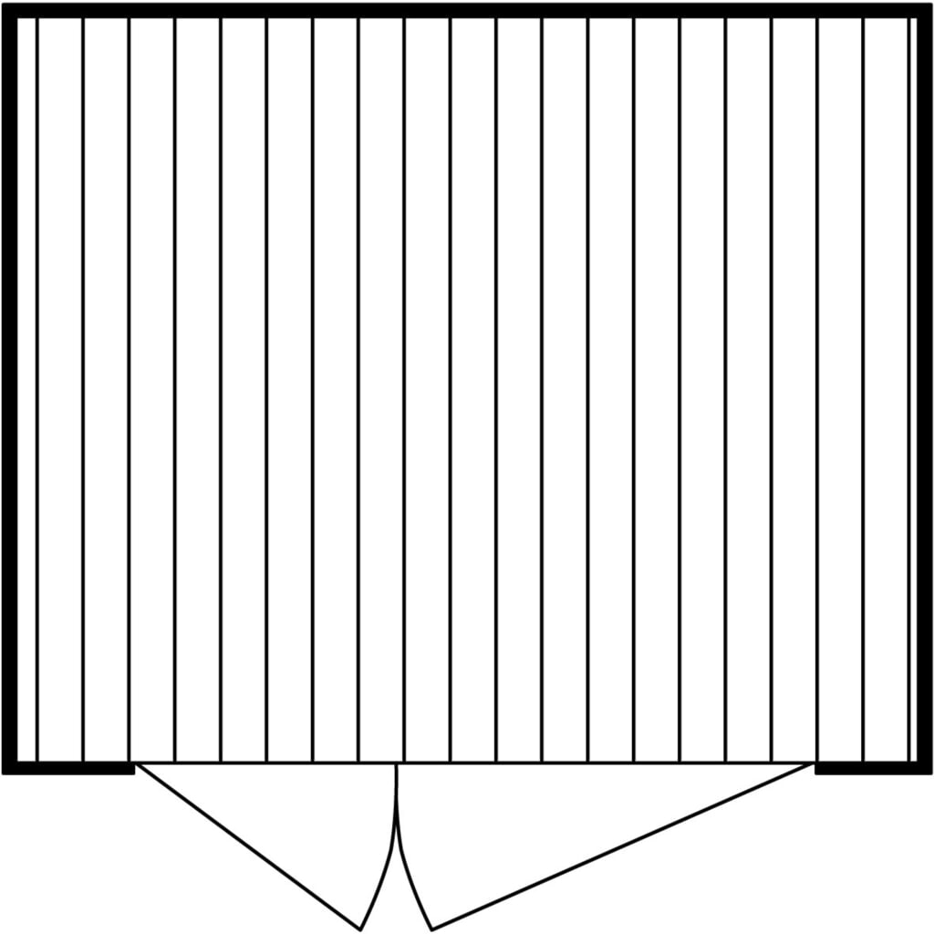 FLADAFI® Materialcontainer, verzinkt, montiert, XXL 7 m², HxBxT 2.595 x 3.020 x 2.540 mm, Doppelflügeltür (asymmetrische Teilung), mittig in Breitseite Produktabbildung Nr. 2: FLADAFI® Materialcontainer, verzinkt, montiert, XXL 7 m², HxBxT 2.595 x 3.020 x 2.540 mm, Doppelflügeltür (asymmetrische Teilung), mittig in Breitseite