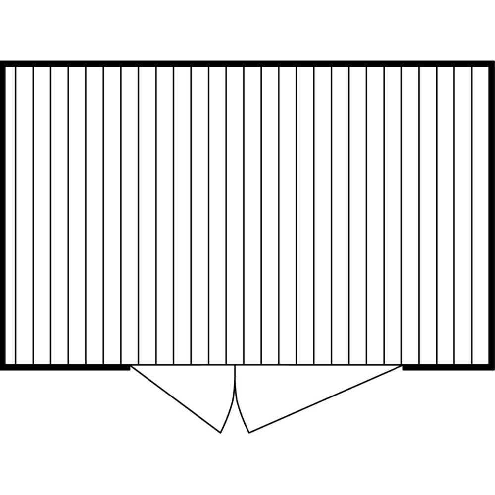 Produktabbildung Nr. 2: FLADAFI® Materialcontainer XXL 9m², verzinkt, montiert, Maße außen 4050x2540x2595 mm, Doppelflügeltür (asymmetrische Teilung), mittig in Breitseite