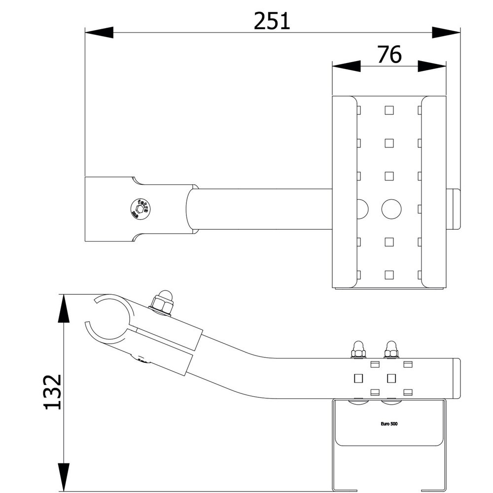 Produktabbildung Nr. 4: Flaschenhalterung für fetra® Wagen, Stellfläche BxT: 70 x 55 mm