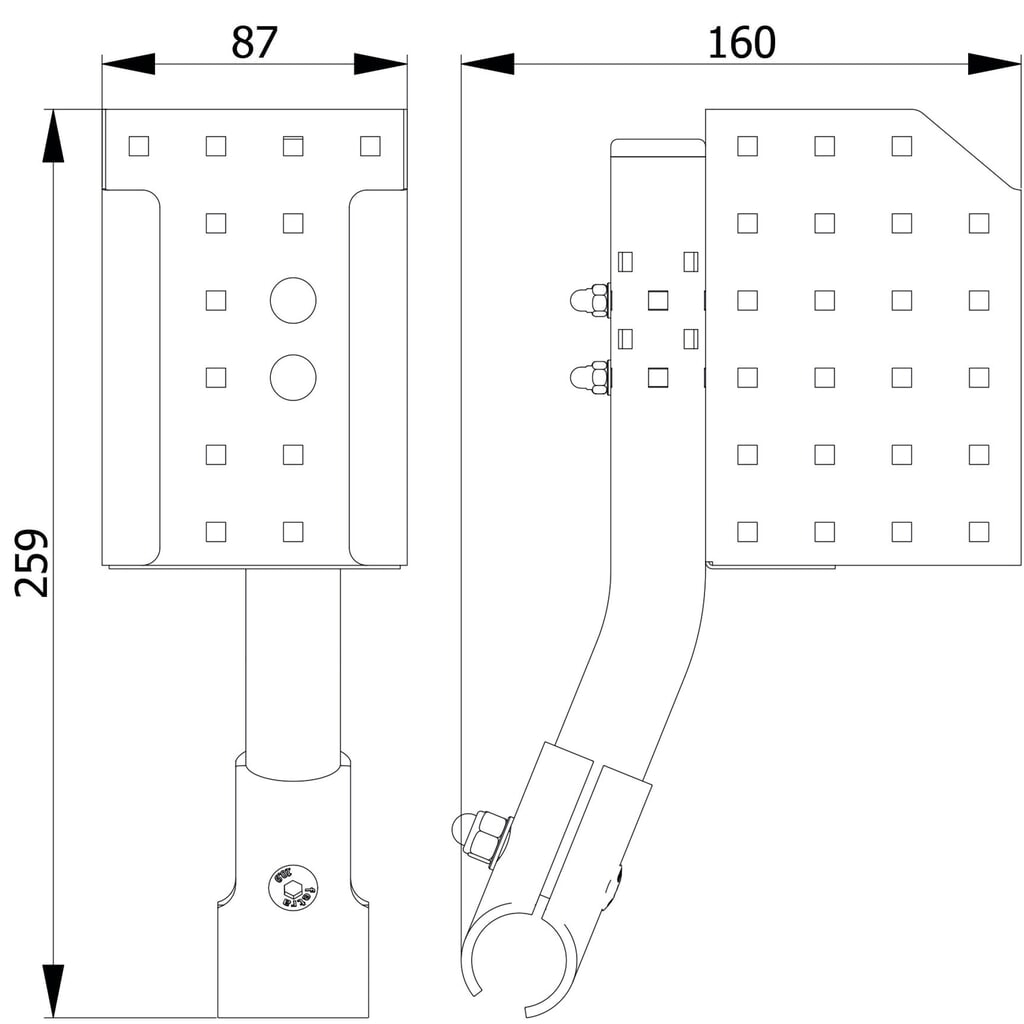 Flaschenhalterung für fetra® Wagen, Stellfläche BxT: 84 x 87 mm Produktabbildung Nr. 5: Flaschenhalterung für fetra® Wagen, Stellfläche BxT: 84 x 87 mm