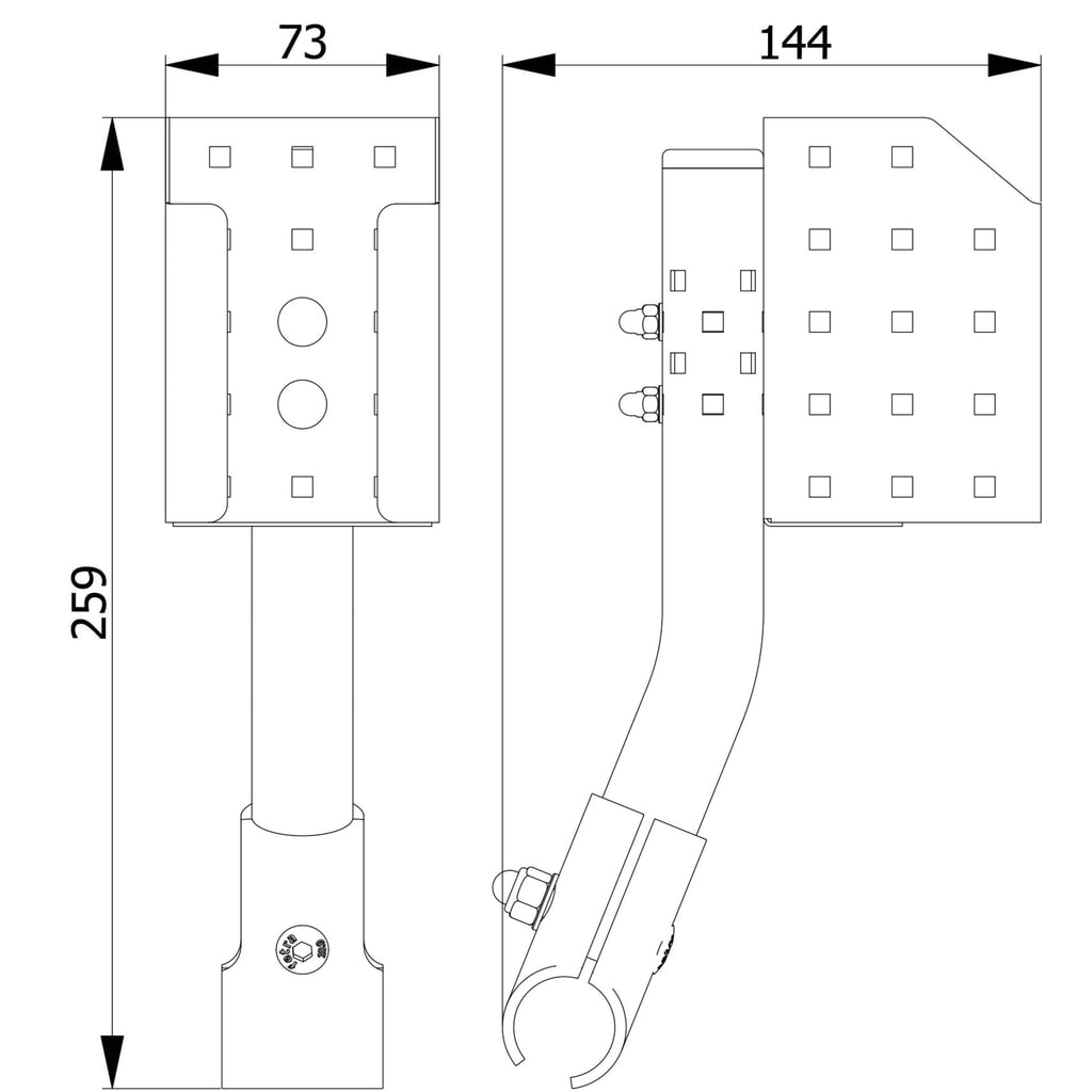 Flaschenhalterung für fetra® Wagen, Stellfläche BxT: 70 x 71 mm Produktabbildung Nr. 7: Flaschenhalterung für fetra® Wagen, Stellfläche BxT: 70 x 71 mm