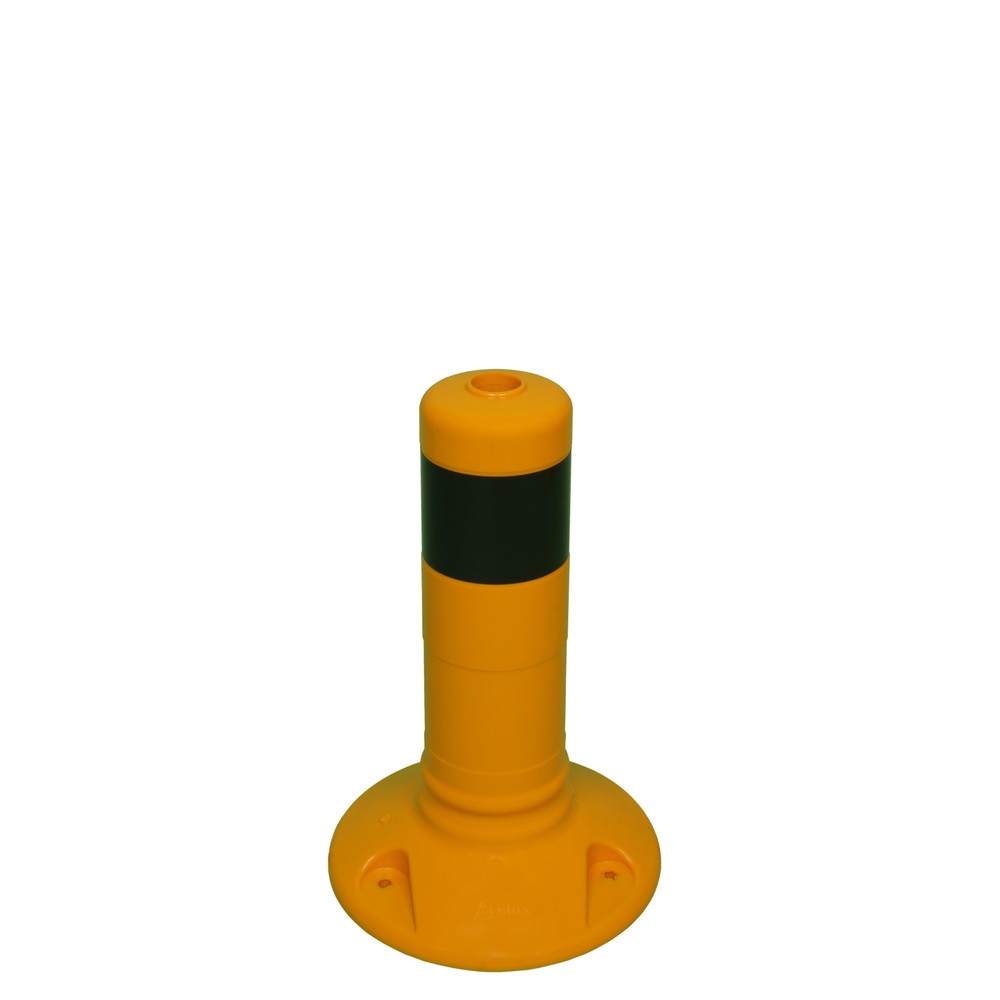 Produktabbildung: Flexible Sperrpfosten, Ø 80 mm, Höhe 300 mm, schwarz/gelb