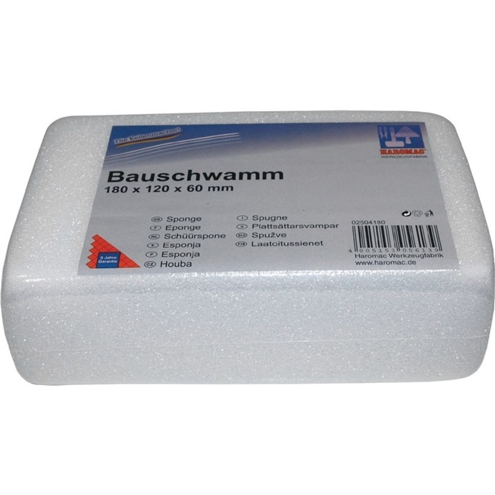 Produktabbildung: Fliesenlegerschwamm L180xB115xH60mm feinporig