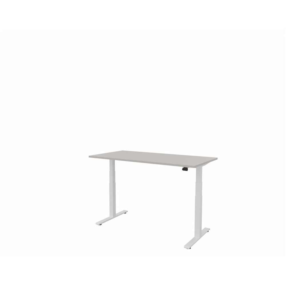 Produktabbildung Nr. 1: FM Büromöbel elektrisch höhenverstellbarer Schreibtisch fouraction, BxT 1.600 x 800 mm, ohne Memory-Schalter, lichtgrau, verkehrsweiß