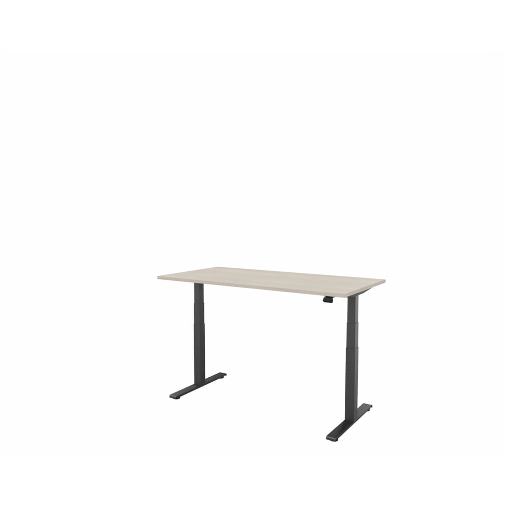 Produktabbildung Nr. 1: FM Büromöbel elektrisch höhenverstellbarer Schreibtisch fouraction, BxT 1.600 x 800 mm, ohne Memory-Schalter, akazie hell, anthrazit metallic