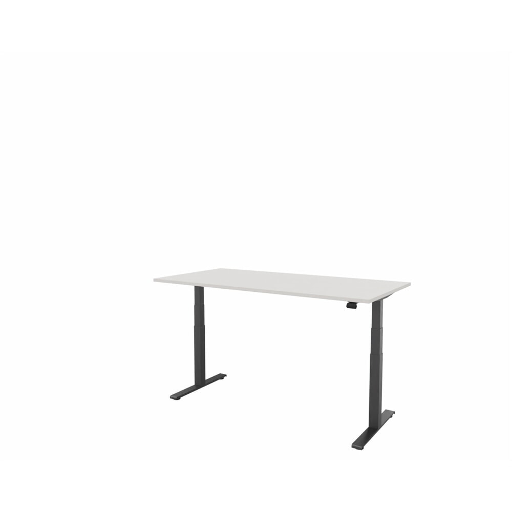 Produktabbildung: FM Büromöbel elektrisch höhenverstellbarer Schreibtisch fouraction, BxT 1.800 x 900 mm, ohne Memory-Schalter, diamant-weiß, anthrazit metallic