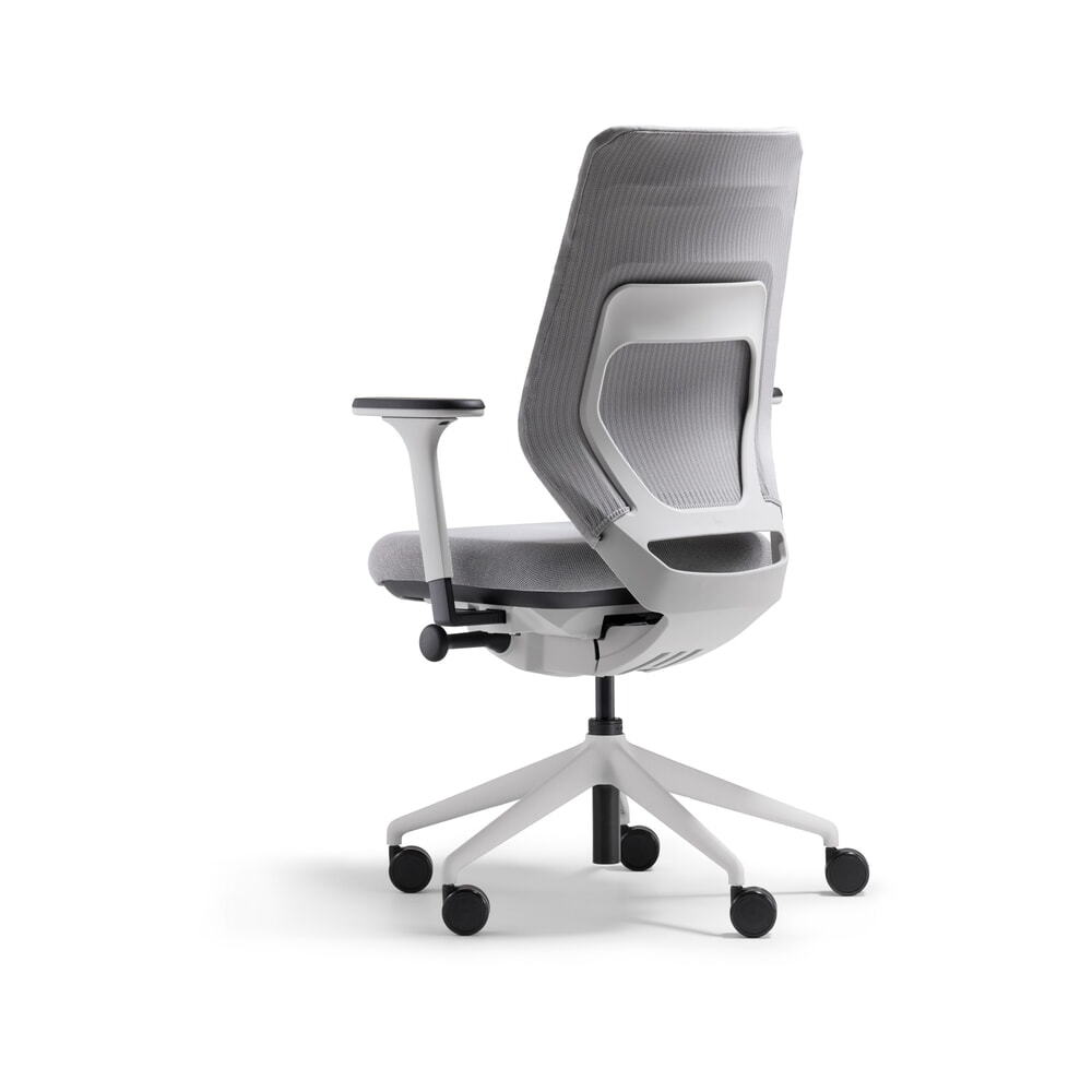 Produktabbildung Nr. 4: FM Büromöbel Schwerlast-Bürostuhl FM asiento, Synchronmechanik, 4D Armlehnen, 3D Sitzneigefunktion, Rückenlehne mit 3D-Strickgewebe, supersoft bezogen, ohne Lordosenstütze, hellgrau