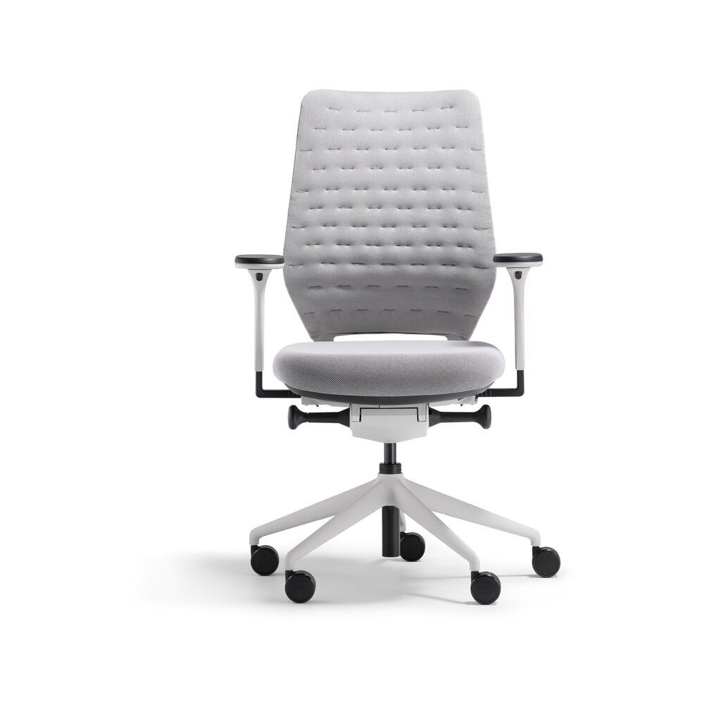 Produktabbildung Nr. 3: FM Büromöbel Schwerlast-Bürostuhl FM asiento, Synchronmechanik, 4D Armlehnen, 3D Sitzneigefunktion, Rückenlehne mit 3D-Strickgewebe, supersoft bezogen, ohne Lordosenstütze, hellgrau