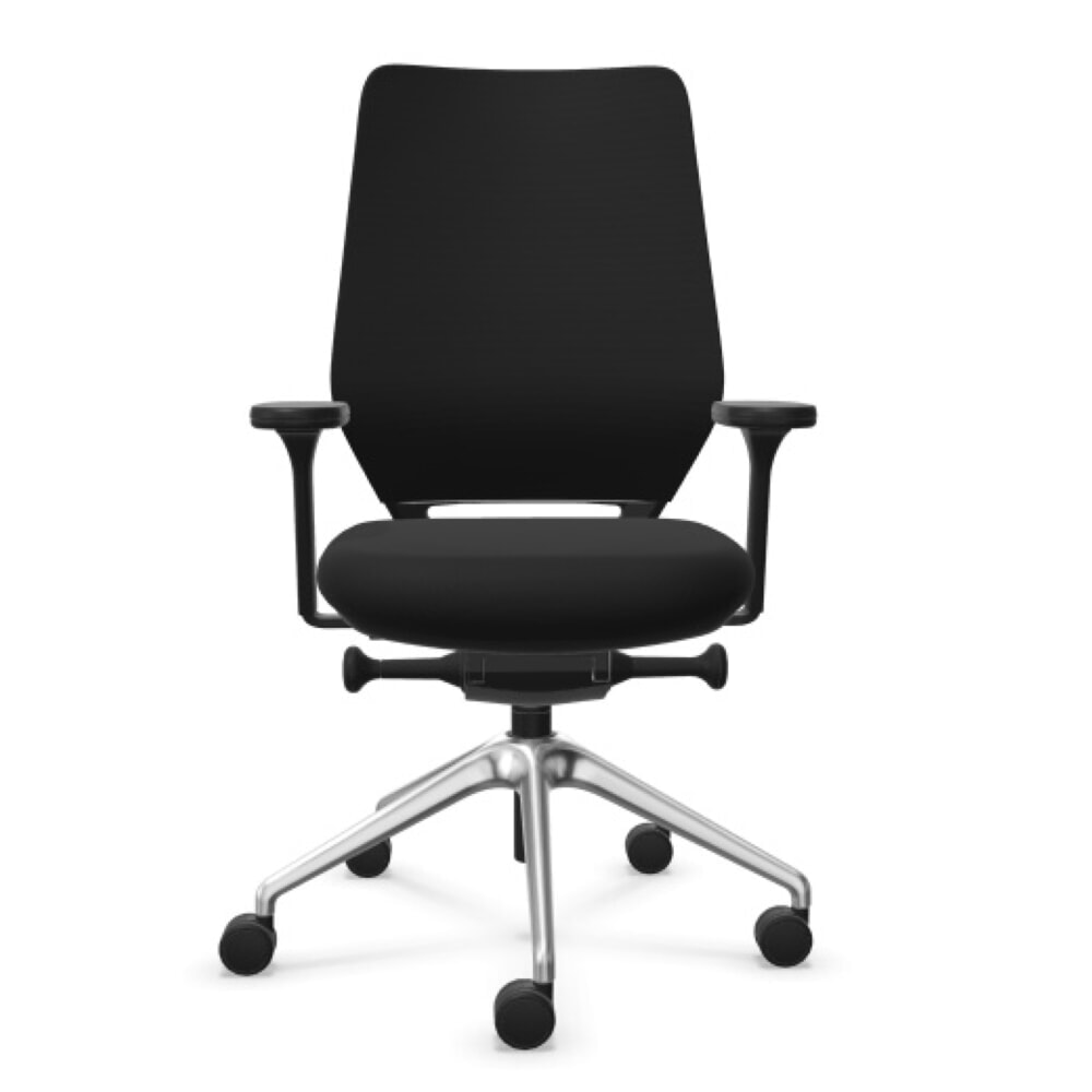 Produktabbildung Nr. 1: FM Büromöbel Schwerlast-Bürostuhl FM asiento, Synchronmechanik, 4D Armlehnen, 3D Sitzneigefunktion, Rückenlehne mit 3D-Strickgewebe, komfort bezogen, ohne Lordosenstütze, schwarz