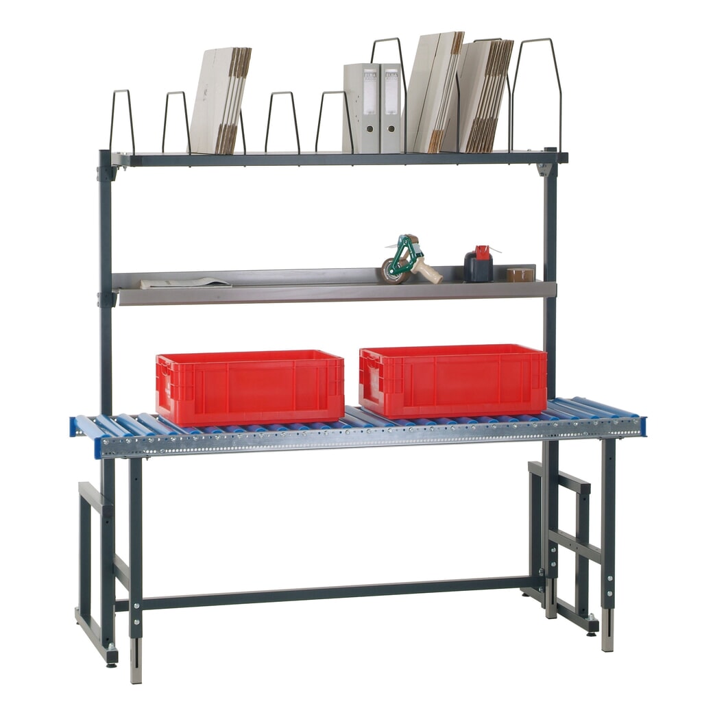 Anbaumagazin für Rocholz Packtisch-System, HxBxT 40 x 1.600 x 600 mm Produktabbildung Nr. 2: Anbaumagazin für Rocholz Packtisch-System, HxBxT 40 x 1.600 x 600 mm