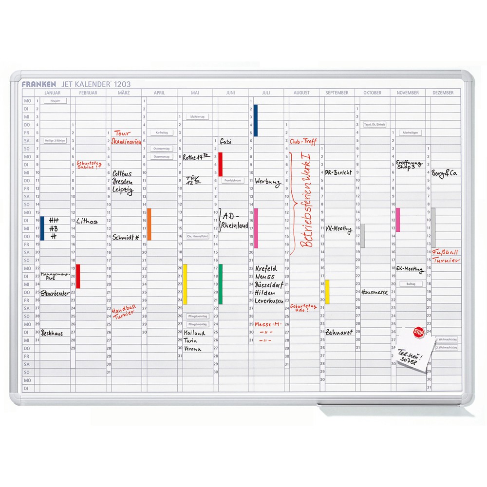 Produktabbildung: FRANKEN Jahresplaner JetKalender, HxB 900 x 1.200 mm