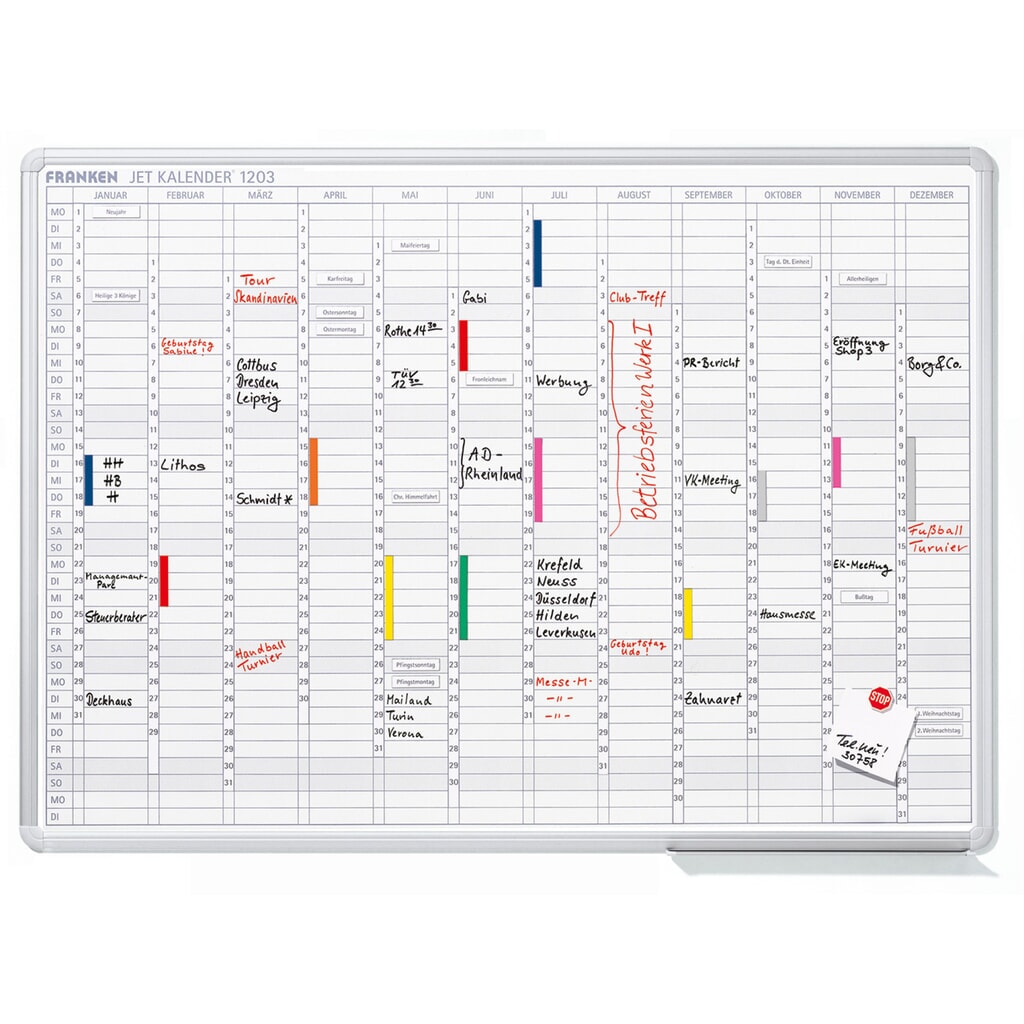 Produktabbildung: FRANKEN Jahresplaner JetKalender, HxB 900 x 1.200 mm