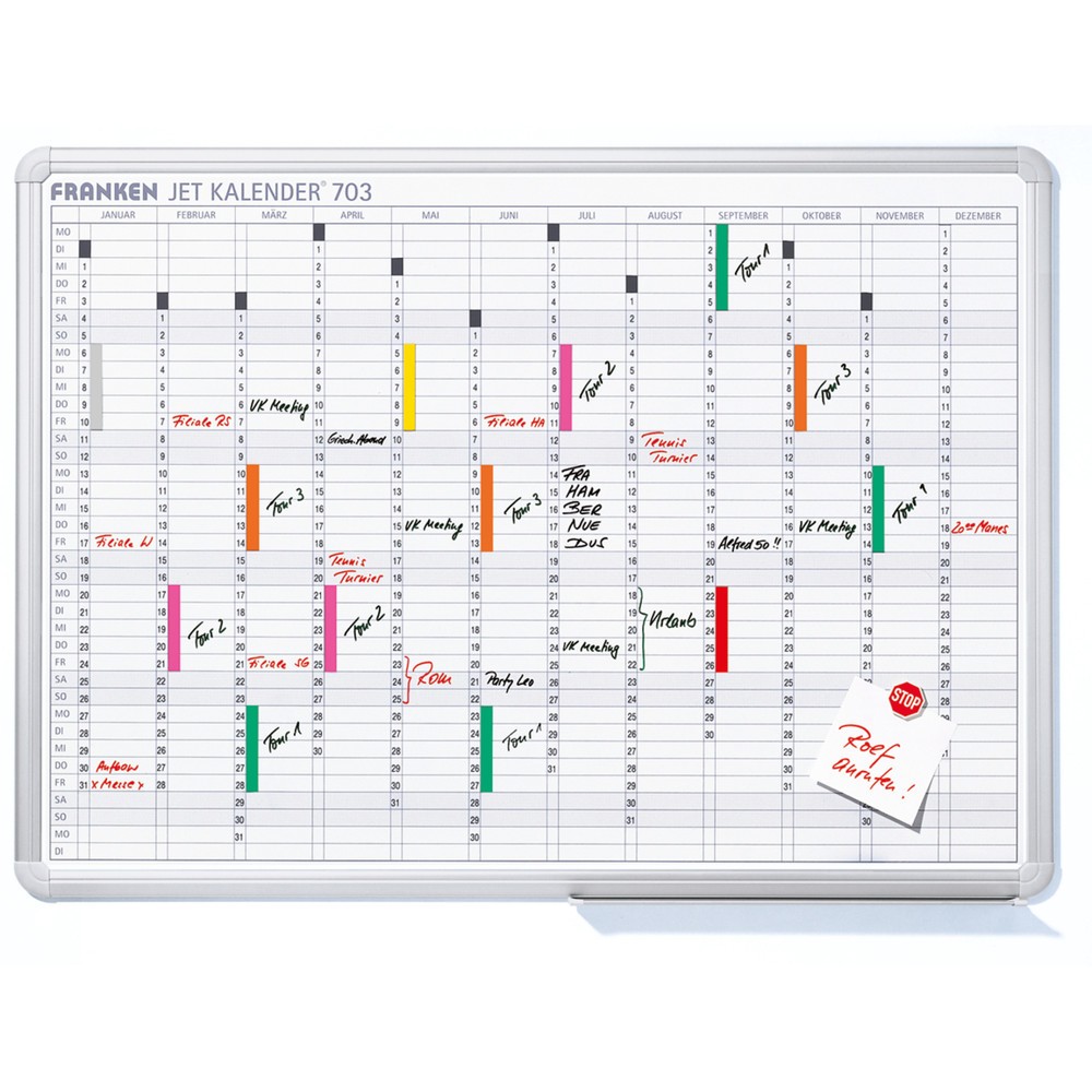 Produktabbildung: FRANKEN Jahresplaner JetKalender, HxB 600 x 900 mm
