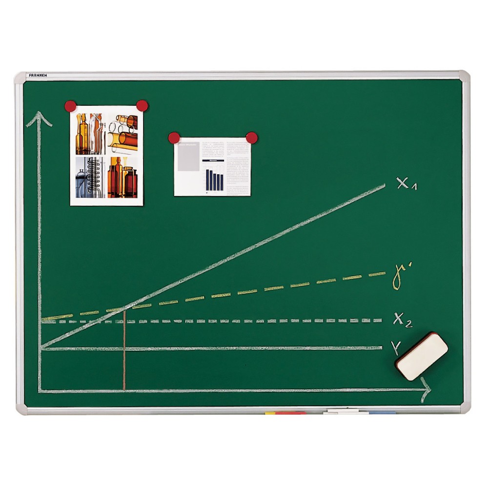 Produktabbildung: FRANKEN Kreidetafel, magnethaftend, HxB 600 x 900 mm