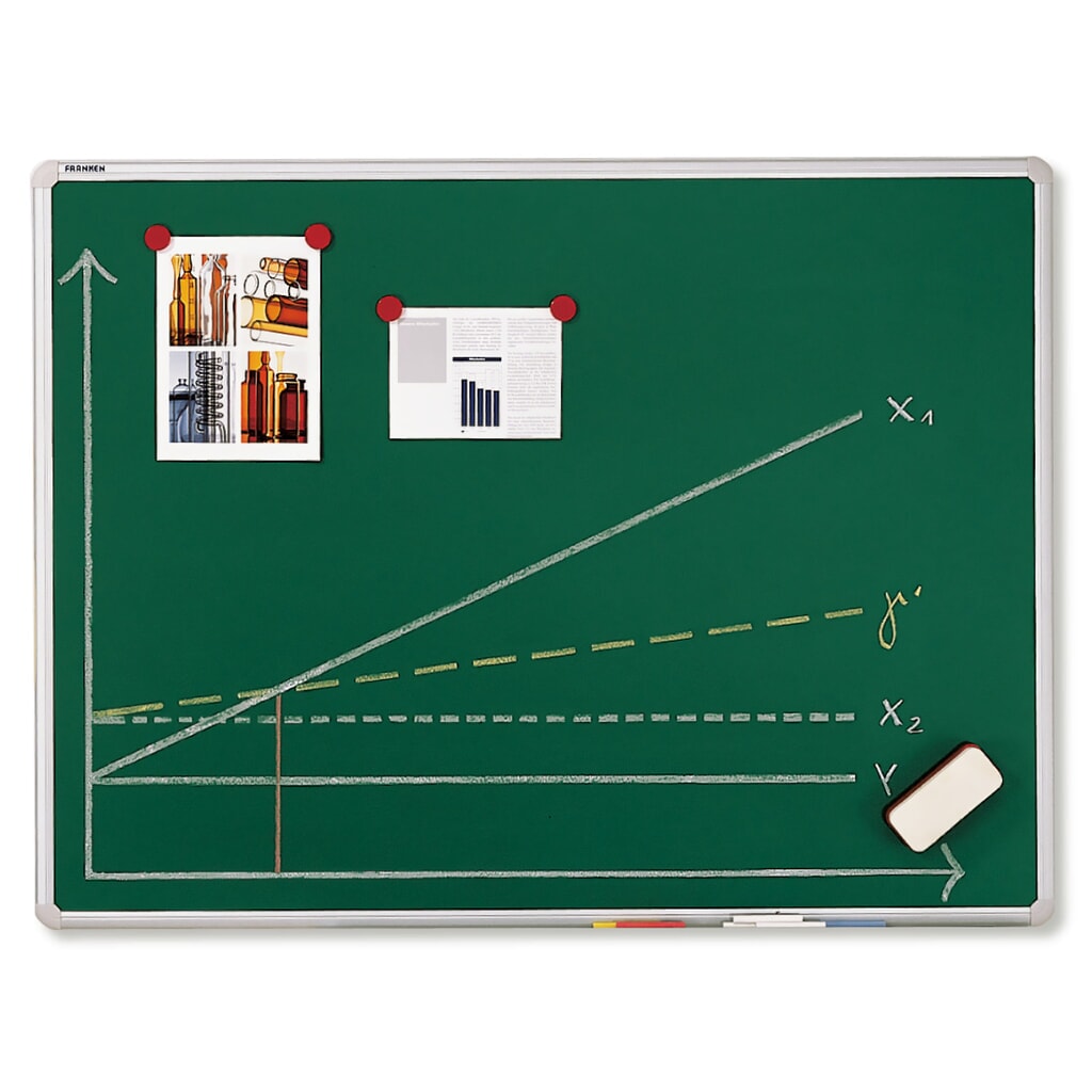 Produktabbildung: FRANKEN Kreidetafel, magnethaftend, HxB 600 x 900 mm