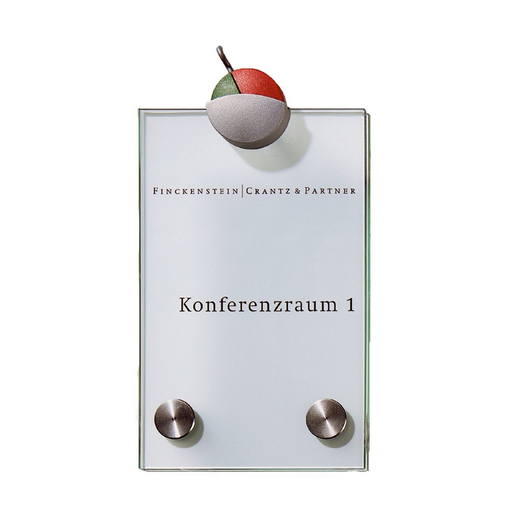 Produktabbildung: Türschild Cristallo, HxBxT 160 x 100 x 28 mm, 2 Halter à  Ø 18 mm
