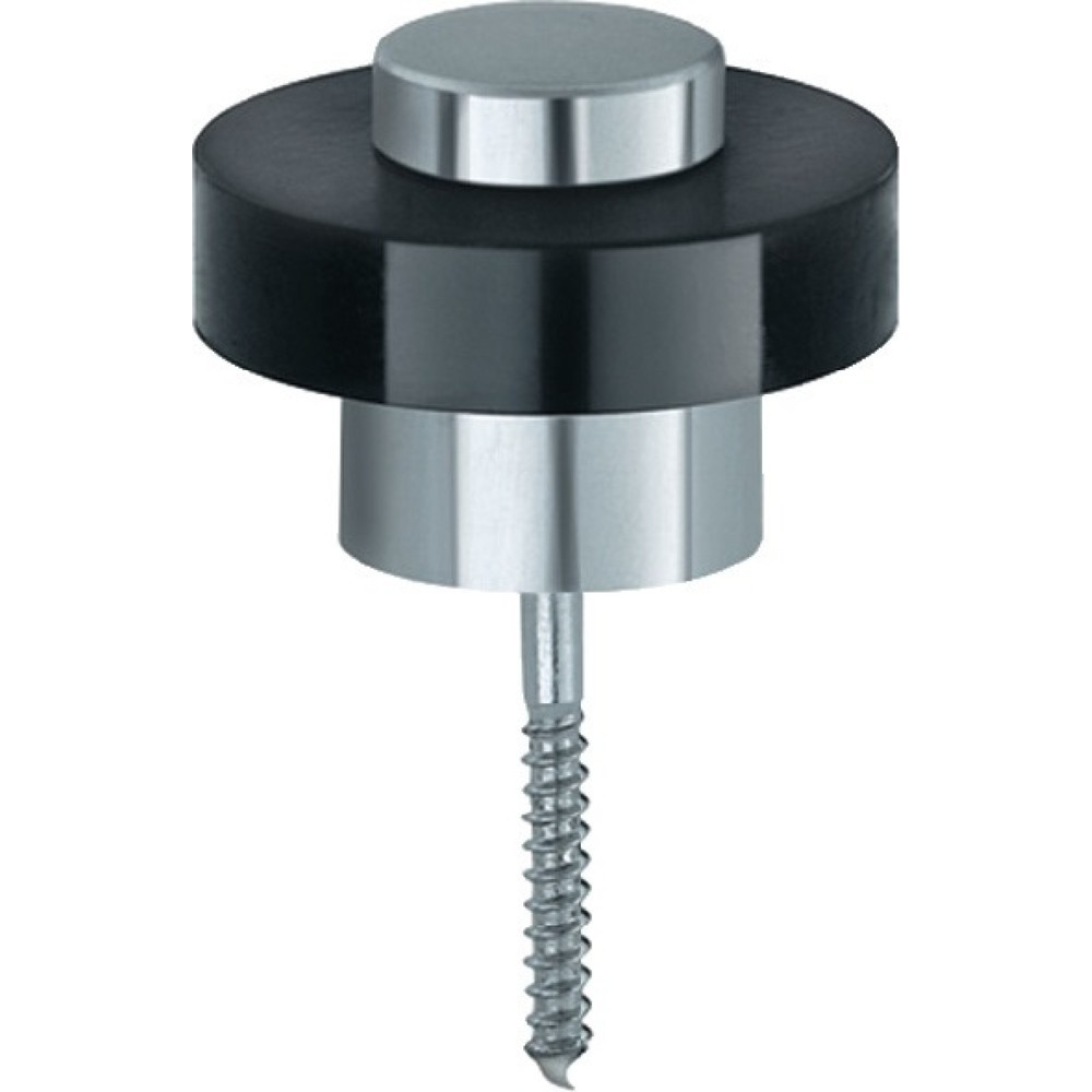 Produktabbildung: FSB Bodentürpuffer 38 3881, Aluminium naturfarbig / F1, Ø 45 mm Höhe 34 mm, Dübelmontage