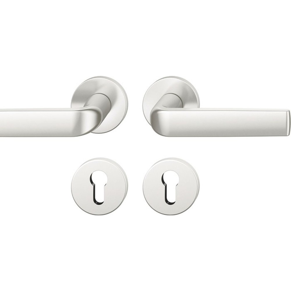 Produktabbildung: FSB Rosettengarnitur 12 1267, rund PZ, Aluminium 0105, DIN links / rechts D/D