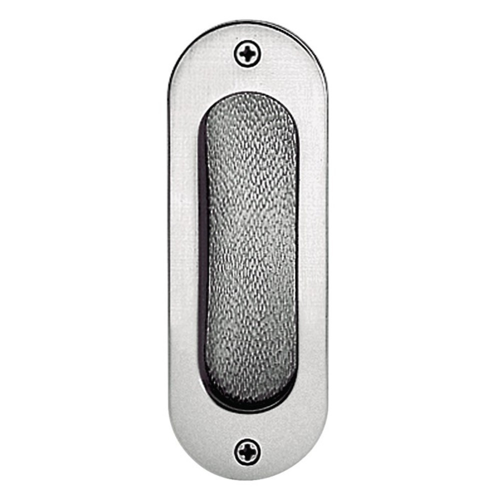 Produktabbildung: FSB Schiebetürmuschel 42 4212, blind, Aluminium F2 / neusilberfarbig oval, Länge 120 mm Breite 40 mm