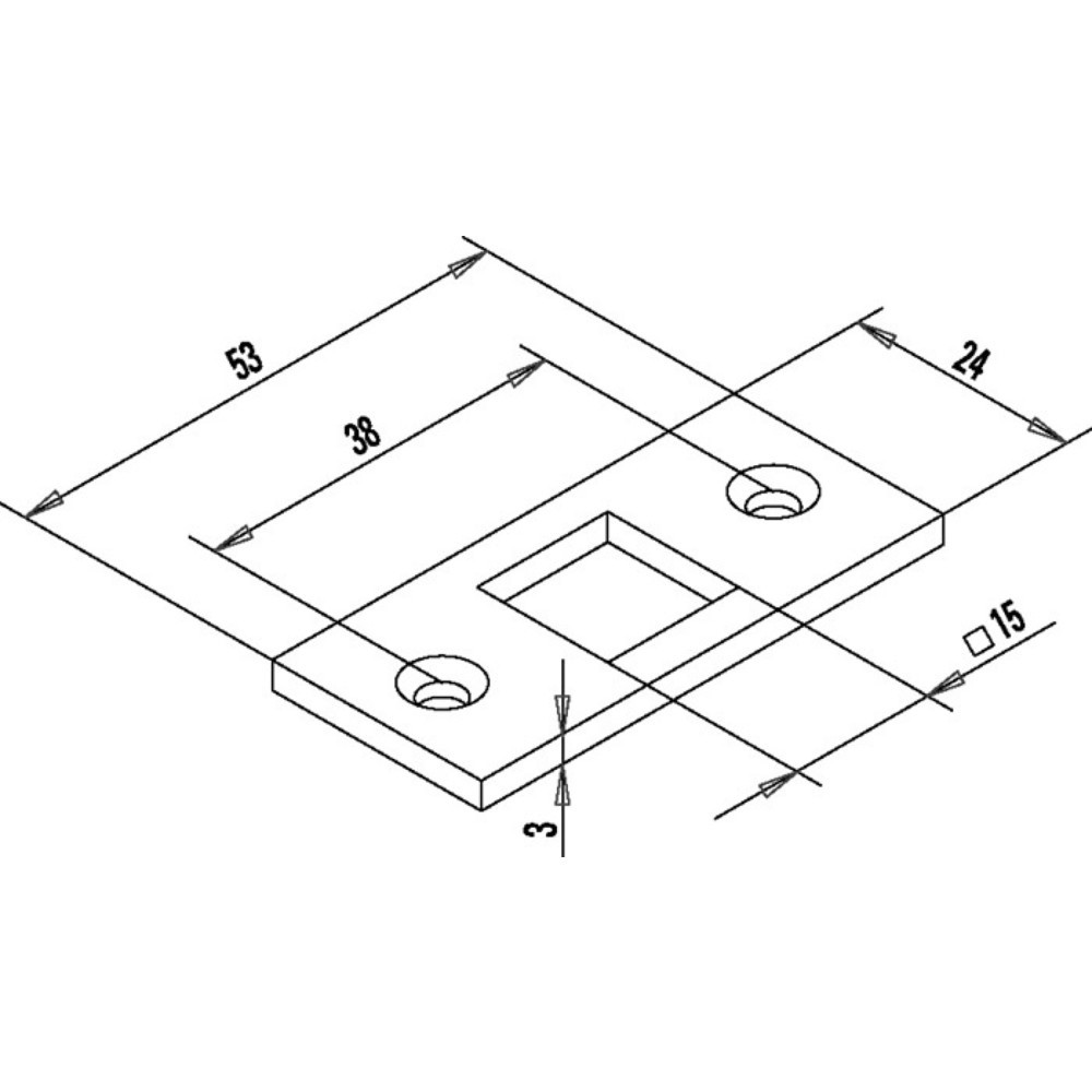 Produktabbildung: FUHR Stangenschließteil 261, passend für Stange 13 mm, zu Tor- und Türtreibriegel, Stahl
