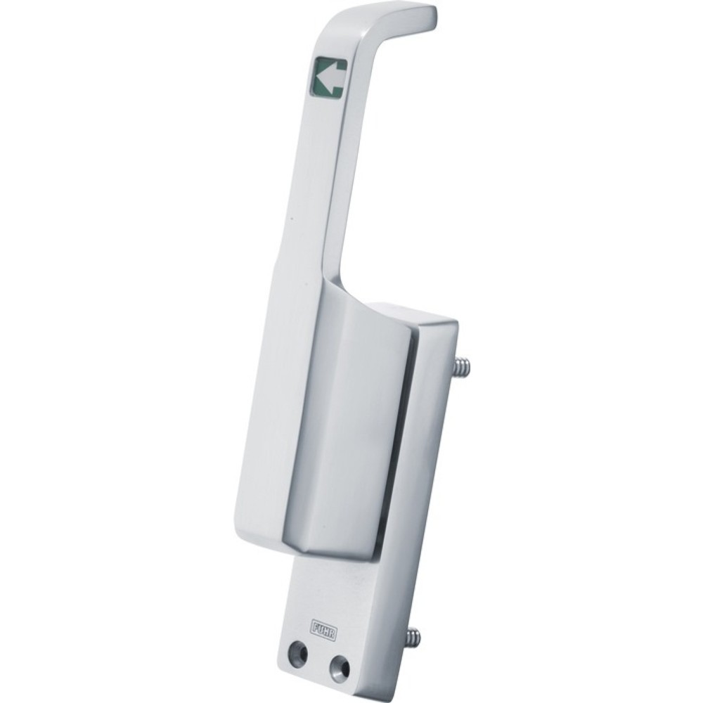 Produktabbildung: FUHR Türtreibriegel 980, Leichtmetall 23 mm, DIN links silber eloxiert, Rundstange 10 mm