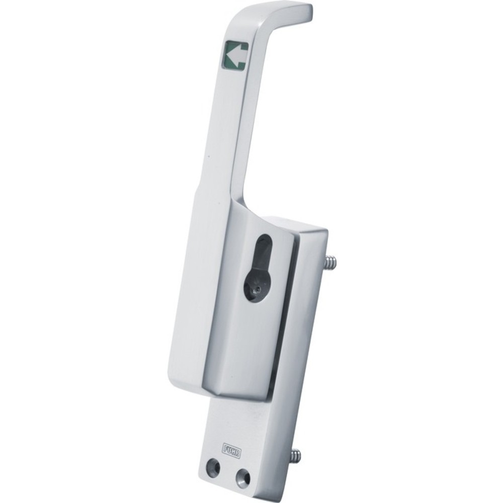 Produktabbildung: FUHR Türtreibriegel 982, Leichtmetall 23 mm, DIN rechts silber eloxiert