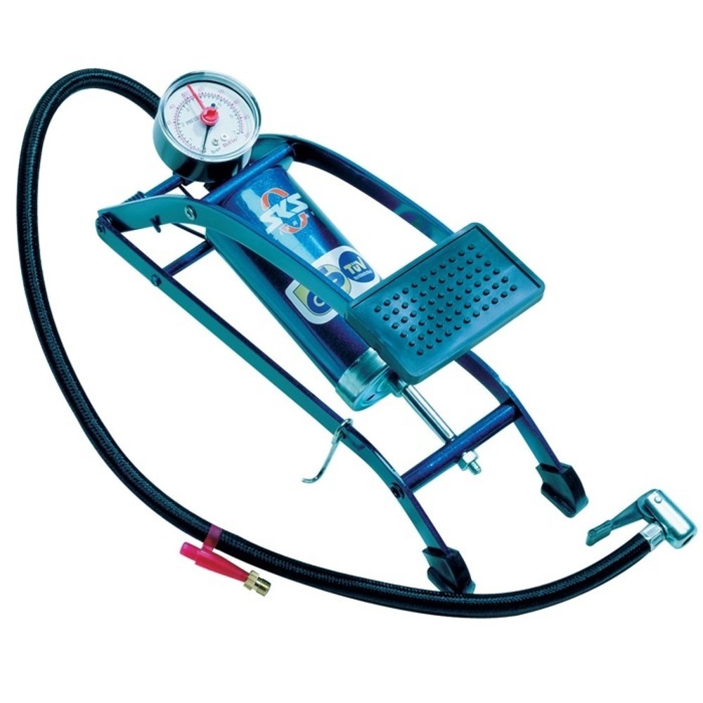 Produktabbildung: Fußluftpumpe 5bar Einzelzylinder m.Manometer