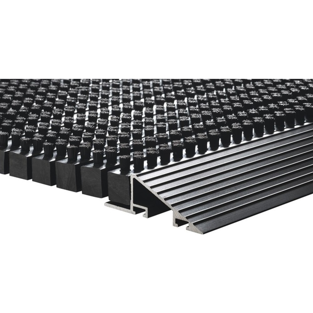 Produktabbildung Nr. 2: Fußmatte Alu-Anlaufkante, L500xB800xS22mm, schwarz/schwarz PP/Alu
