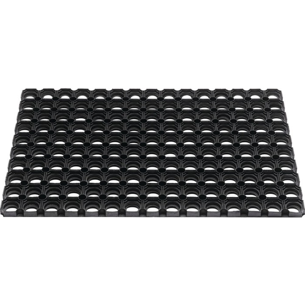 Produktabbildung: Fußmatte offene Ringe, L400xB600xS22mm, schwarz Gummi