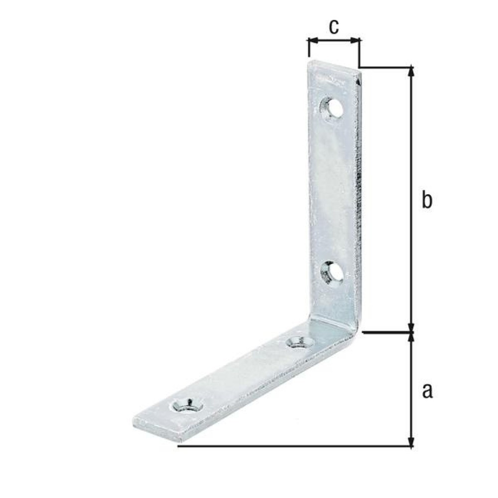 Produktabbildung Nr. 2: GAH Balkenwinkel, L100x100 mmmm Breite 20 mm, schmal Stahl roh
